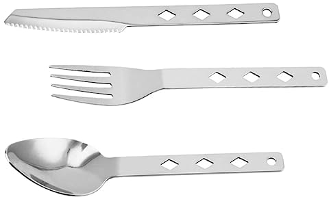Anneome Kompaktes Set Aus Edelstahl Für Den Außenbereich Besteck Messer Löffel Für Campingbedarf