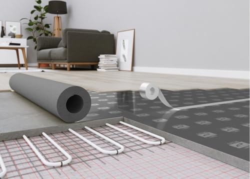 Afirmax Silenzer Trittschalldämmung Vinyl 1,3mm - Hochbelastbar, 6 m², Fußbodenheizung geeignet, beste Schalldämmung, einfache Verlegung, Feuchtigkeitsschutz, optimaler Komfort