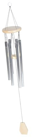 Yardenfun Campanelli eolici in tubo di alluminio metallico arredamento retrò all'aperto cameretta culla cam arredamento campanello a campanello a da finestra Di legno