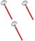Mikinona 3 Pièces thermomètre de climatisation thermometre voiture thermomètres pour auto pour climatiseur pour voiture de climatiseur de rouge