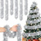 6 Piezas Guirnalda Navideña de Oropel, Espumillon Arbol Navidad, Guirnalda de Navidad, para Boda, Fiesta de Cumpleaños, Decoración Navideña (Plata)