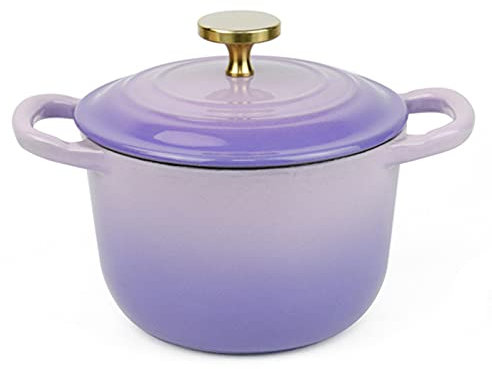 Cooking Pot, Casserole Dishes with Lid Enameled Cast Iron Braising Pan, Round Non Stick Dutch Oven Deep Soup Pot Mini Cooking Pan for Induction, Electric and Gas Hobs