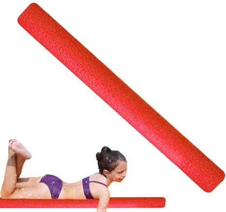Schwimmnudel Poolnudel,150cm Super Langer Poolnudel Hohl Schwimmnudel,Schwimmnudel Hohl für Kinder Erwafchsene Poolnudel Schwimmstange Pool Wassernudel Aquagymnastik Schaumstoffstange Pool-Nudel(Rot)