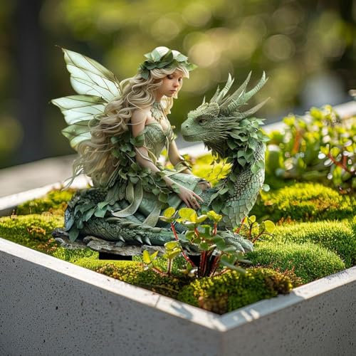 Cikiki Böhmische Fee Blumentopf Dekoration, Blumenfee Pflanzgefäß Töpfe Dekor, 2D Flach Feengarten Zubehör, Böhmische Fee Blumentopf Dekor für Haus oder Garten