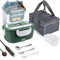 JIAKANUO Electric Lunch Box Food Warmer Portable Lunch Microwave Bento Box with SS Container 1.5 L Leak Proof, 230V/12V/24V Car/Office/Trunk 3 in 1 with Fork&Spoon＆Insulated Lunch Bag (Grass Green)