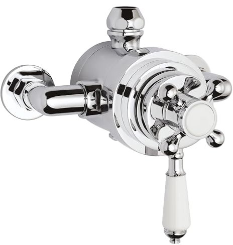 Traditional Exposed Dual Thermostatic Shower Valve (1 Outlet) - Chrome - Balterley