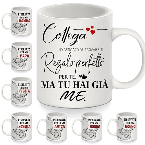 Bommex Collega Ho cercato di trovare il regalo perfetto per te ma tu hai già me Tazze regalo divertenti Compleanno Regalo di Natale Tazzine da caffè per i colleghi Regalo per gli uomini(mio collega)