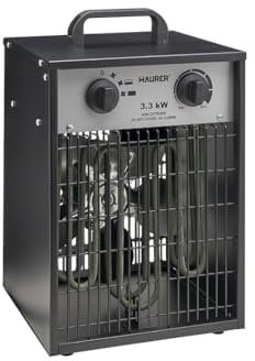 Riscaldatore Elettrico Maurer 3,3 kW, 1650-3300 Watt, 26,5x26x40 cm