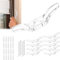 Clear Cleat Hooks, 10pcs Blind Cord Winder, Wall Rope Cleats Blind Cord Winders, Plastic Transparent Blind Cord Cleat with Screws for Window Blinds Curtains Sun Shades Ropes