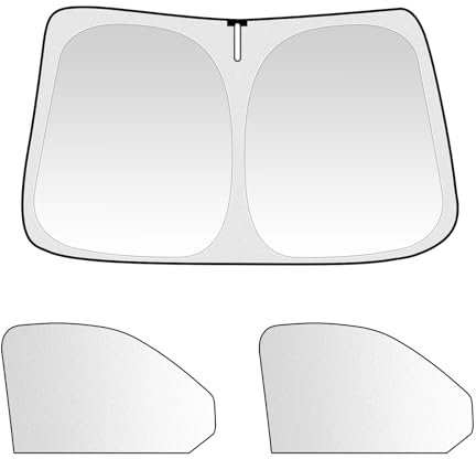 ZATOOTO Sonnenschutz Frontscheibe für VW T5 T6, 3 Stücke Windschutzscheibe Sonnenschutz, Verdunkelung Autofenster, UV-Schutz, Hitzebeständig