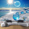 DLERFLOVR 3D Papier Peint Plage - Dune Lunaire Papier Peint Panoramique,Papier Peint Pour Salon Chambre Chambre D'Enfant Décoration Murale 300X210Cm
