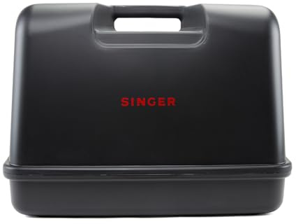 SINGER Black Universal Hard Carrying Case for Sewing Machine, Compatible with Most Standard Free-Arm Portable Sewing Machines, Non-Slip Inner Tray, Convenience & Sturdy protection for Easy Storage