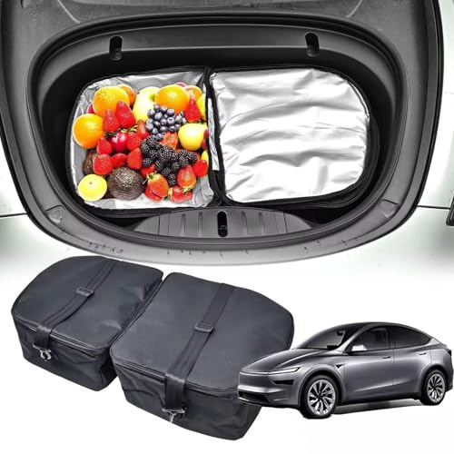 BPQYSBLD Für Tesla Model Y Juniper 2025 2026 Frunk Kühler Organisatoren Isolierung Tasche Vorne Stamm Lagerung Im Freien