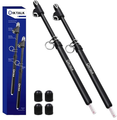 2-Pack Heavy Duty Dual Head Tire Pressure Gauge (10-150 PSI, 1-10 Bar) for Semi Trucks, RVs, Cars, Motorcycles - 12 Inch