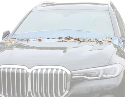 Auto-Laubschutz – Frontscheiben-Regenrinnen-Schutzabdeckung – staubdichte Schutzmatte blockiert abgefallene Blätter für Herbst Winter Schnee Frauen Fahrer schützen