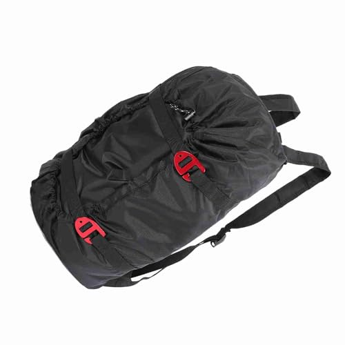 Yctze Rock Climbing Rope Kit Bag with Folding Shoulder Strap for Outdoor Camping, Hiking, and Adventure - Lightweight and Convenient (Black)