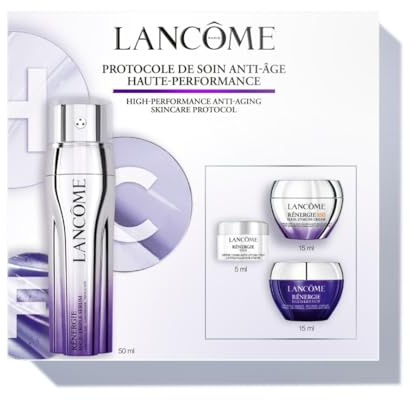Lancôme Rénergie H.C.F. Triple Serum Complete Set, High-Performance Anti-Ageing Routine, Includes 50ml Serum, SPF 50 Cream, Night Cream and Eye Cream, Skincare Gift Set