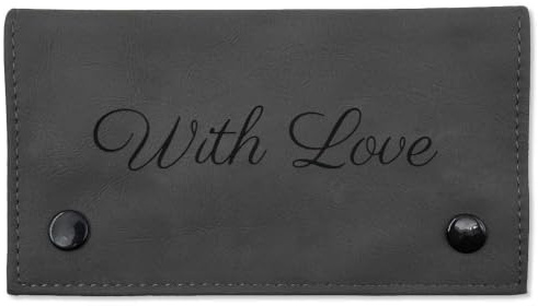 Porta Tabacco Personalizzato in Eco‑Pelle – Incisione Laser Nome o Logo – Scomparti per Cartine, Filtri e Accendino – Chiusura a Clip – Regalo Unisex