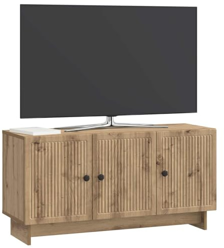 vidaXL TV-Schränk Artisan-Eiche 99 x 34,5 x 50 cm Holzwerkstoff, Wohnzimmer, moderner Schrank, viel Stauraum, zeitgemäße Regale, Entertainment-Einheit, Aufbewahrungslösung