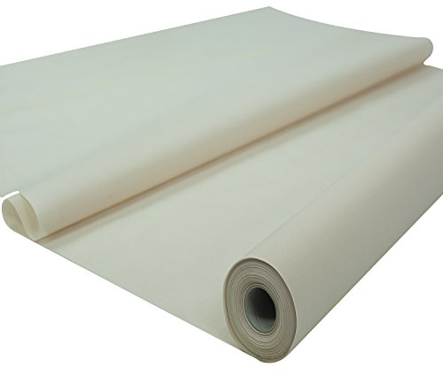 Sensalux Tischdeckenrolle, Oeko-TEX® 100, abwaschbar, 10m lang (Farbe + Größe wählbar), Creme, 1m x 10m, Tischtuch, Meterware, Tischwäsche, stoffähnliches Vlies, für Party, Catering, Vereinsfeier