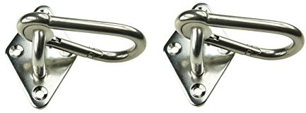 KAMERO 2X Edelstahl V4A, Schaukelhaken für Hängesitz oder Schaukel z.B für Kinderzimmer, Wohnzimmer, belastbar bis 120kg