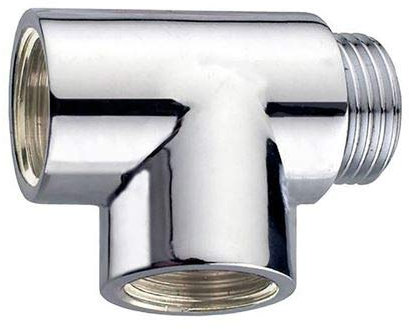 bath & more 150012329 T-Stück 1/2 mit 1 x AG und 2 x IG, chrom poliert