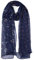 sourcing map Lang Chiffon Strandschal Seidenschals Blumenschals Halstuch für Frauen Navy Blau