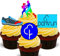 Made4You Edible Cupcake Toppers - Stand-up Wafer Cake Decorations (12 Pack)