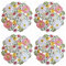 GRANDDECO Gesticktes Tischset, Blumenmotiv, Gänseblümchen, Stickerei, Tischdeckchen, für Zuhause, Küche, Esszimmer, Frühjahr/Sommer, Tischdekoration, Platzset, 35,6 cm, Frühlingsfarbe