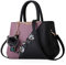 NICOLE & DORIS Handtaschen Damen modische Damenhandtaschen Taschen Damen Umhängetaschen mit Blumenmuster Spleiß Farbe Lila