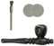 Weedness Holz-Pfeife in Schwarz 10 cm 3-teiliges Set - Ebenholz Tabak Pfeife Holz-Pfeifchen Smoking Pipe Holzpfeife Rauchen