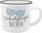 GRUSS & CO Becher Motiv Schutzengel | New Bone China Porzellan, Emaille-Optik, 35 cl | Geschenk Kommunion, Engel | 45776