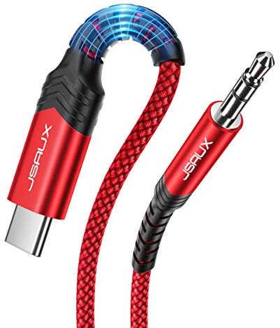 JSAUX Cable AUX USB C a Jack 3.5, Tipo C a 3,5 mm Macho Jack de Adaptador Coche de Estéreo Auxiliar Audio Compatible con iPhone 16 Pro Max/15 Pro MAX Plus, Galaxy S24 S23 Ultra, Huawei P40, iPad Pro