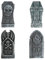 STOBOK 4 Stück Halloween Grabstein, Schaumstoff RIP Friedhof Grabsteine für Halloween Garten Dekoration 40.5CM x 21CM