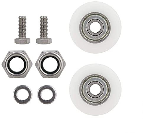 Elite Gewächshaus-Türräder, mit Schrauben und Muttern 30 mm Durchmesser Qualitäts-Gewächshaus-Türräder aus Kunststoff, Glatte Lagertür für Gewächshaus-Lagerräume