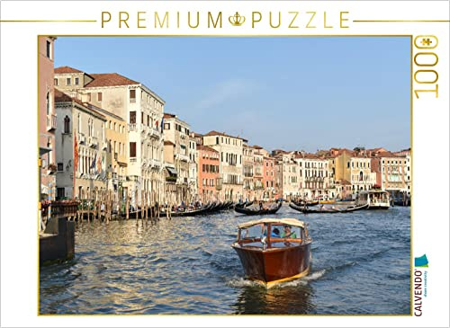 CALVENDO Puzzle Wassertaxi auf dem Canal Grande | 1000 Teile Lege-Größe 64 x 48 cm Foto-Puzzle für glückliche Stunden