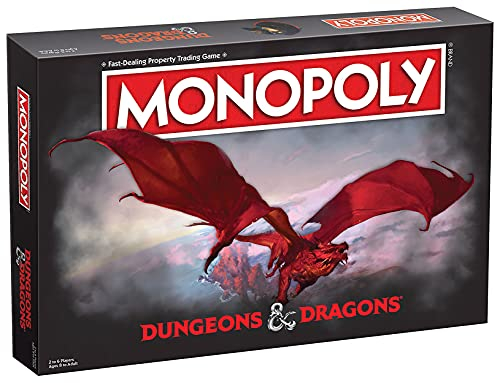 USAopoly Monopoly Dungeons & Dragons Edition Brettspiel für 2-6 Spieler ab 8 Jahren, 60+ Min. Spielzeit