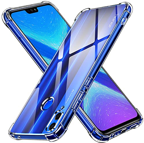 ivoler Coque pour Honor 8X, Ultra Transparent Étui de Protection en Silicone Antichoc avec Coins Renforcés, Clair Mince Souple TPU Bumper Housse