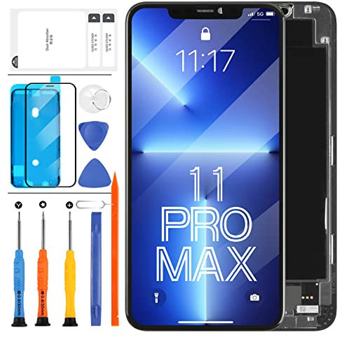 OLED LCD Screen Replacement For iPHONE 11 PRO MAX A2161 A2220 A2218 3D Touch Display Digitizer Assembly Repair Parts Kit with Tools +Tempered Glass