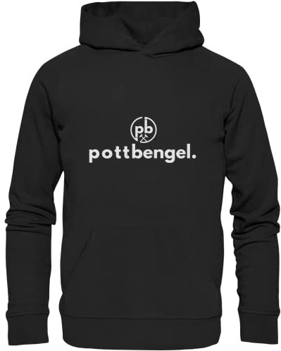 Pottbengel - Hoodie Ruhrpott Kapuzenpullover Pulli (Schwarz, L)