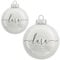 Coverlounge Christbaumkugel personaliert aus Glas | Weihnachtskugel mit Name| Ø 6cm oder 8cm in Weiß (Glanz) | für Weihnachten