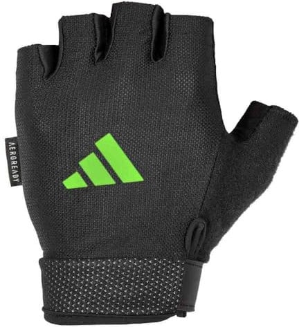 adidas Unisex-Adult Essential verstellbare Handschuhe-Grün/S, Schwarz, S