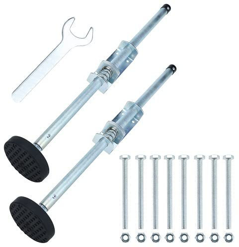 LuckyHigh Ladder Leveler Pair 23 Adjustable Extension Ladder Leg Ground Leveler with Engraved Anti-Slip Pattern Steel Pole Ladder Accessories