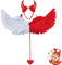Alas de Ángel Disfraz,Alas de Angel 60 cm,Diadema de Cuernos de Diablo,Alas de Angel,Juego de Alas de ángel,Alas Angel,Plumas Ángel Alas,para Carnaval,Disfraces,Fiesta Temática,Halloween