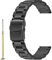 Juntan 22mm Screw-in Stainless Steel Watch Band Brushed Matte Metal Engineer Watch Strap for Men Women Black Replacement Bracelet with Double Buckle