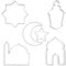 Ramadan Pack Cookie Cutters - 3 Sizes Ramadan Eid Islamic Biscuit Cutter