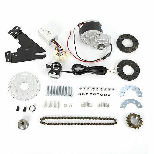 JINPRDAMZ Ebike Umbausatz Conversion Kit 24V250W, Bürstenmotor Nachrüstsatz Daumengas, Elektrofahrrad Umrüstsatz Thumb Set für Fahrradräder mit einem Durchmesser von weniger als 36 mm.