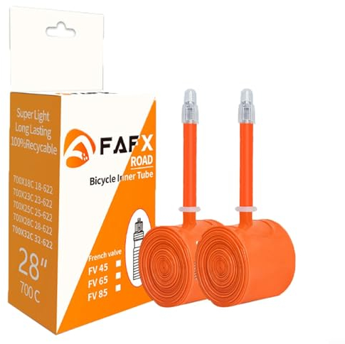 Oniissy 𝟕𝟎𝟎𝐂 𝐓𝐏𝐔 𝐒𝐜𝐡𝐥𝐚𝐮𝐜𝐡 𝐑𝐞𝐧𝐧𝐫𝐚𝐝 - 36G 28 Zoll Ultraleichter TPU Fahrradschlauch | FV-Ventil 45/65/80MM | Rennrad-Schläuche für 18-32C-Reifen(80 mm (2 Stück)