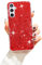 SEHEYA for iPhone 11 Bling Glitter Silicone Case Soft Transparent Crystal Clear Bumper Shockproof Protective Women Girls Phone Cover, Red Paillette