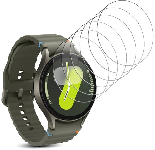 ivoler Pack de 6 Protection d’écran en Verre Trempé pour Samsung Galaxy Watch FE 7 6 5 4 40mm / Garmin Instinct 3 50mm Solar/AMOLED/Garmin Fenix 8 43mm AMOLED/Garmin Fenix 6/6 Pro/Solar/Sapphire